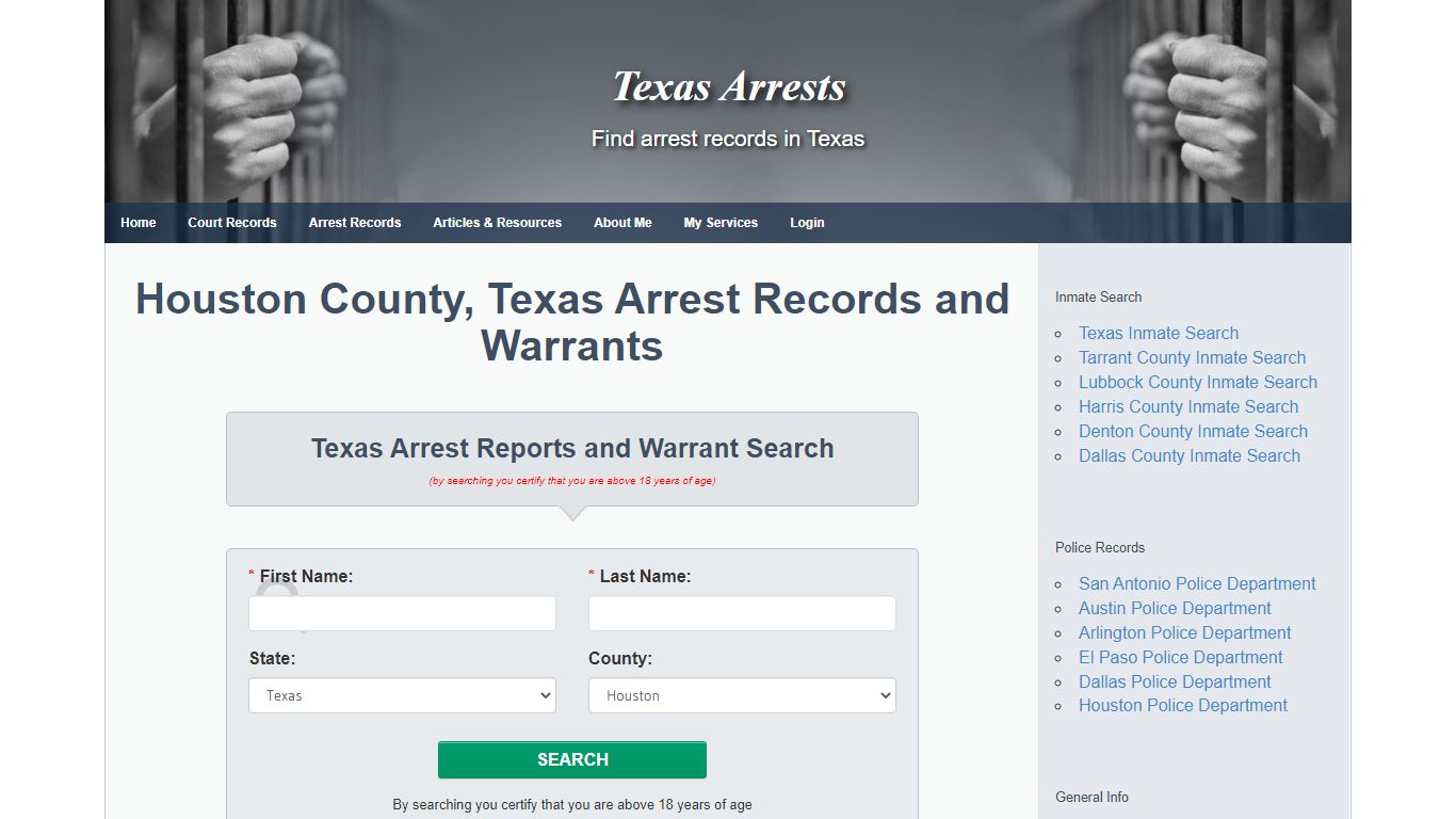 Houston County, Texas Arrest Records and Warrants